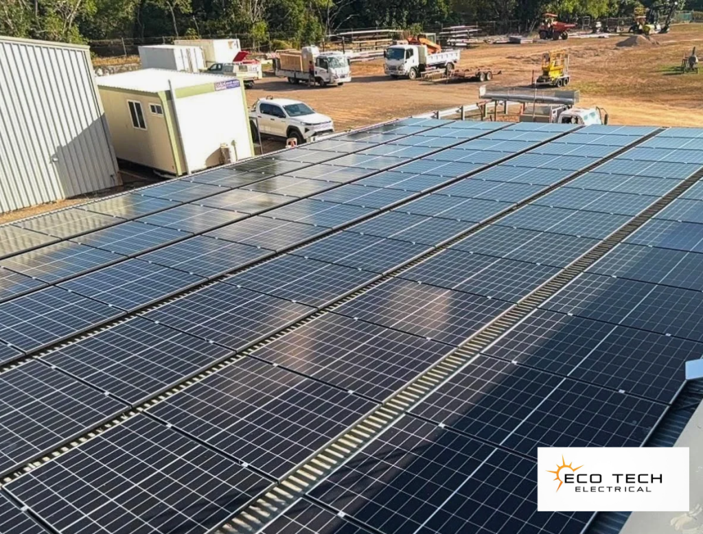 80kW Jinko Tiger Neo 3 commercial solar panel installation at Pattemore Constructions in Darwin, Northern Territory.